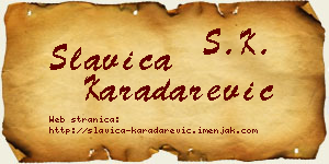 Slavica Karadarević vizit kartica